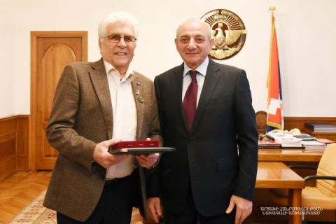 Meeting with Peoples Artist of the Republic of Armenia, composer Robert Amirkhanyan