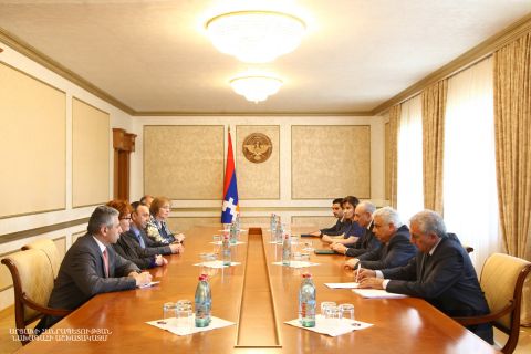 Artsakh Republic President Bako Sahakyan received president of the Constitutional Court of the Republic of Armenia Hrayr Tovmasyan