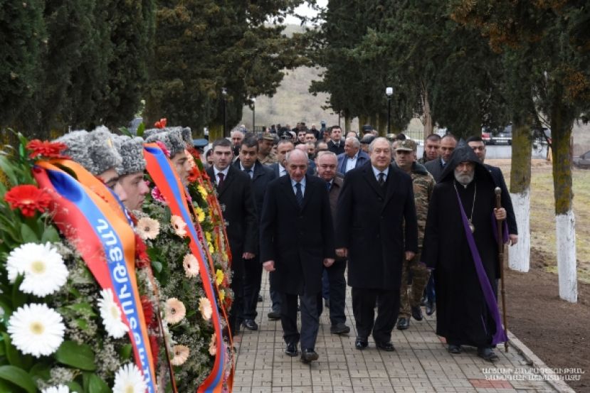 Opening the memorial commemorating the perished freedom fighters in the village of Maghavouz