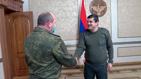 ԱՀ նախագահն ընդունել է ՌԴ զինված ուժերի ինժեներական զորքերի պետ Յուրի Ստավիցկու գլխավորած պատվիրակությանը