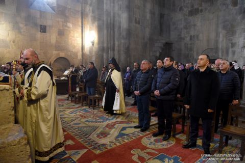 President Harutyunyan partook in the Divine Liturgydedicated to the Holy Nativity