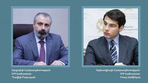 Министр иностранных дел Республики Арцах Давид Бабаян направил поздравительное послание новоназначенному министру иностранных дел Республики Абхазия